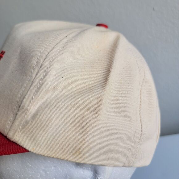 Vintage Ford Motorcraft Snapback‎ Hat Cap Red Cream Two Tone Made in USA - Picture 4 of 12